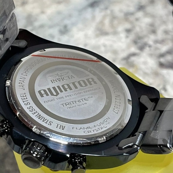 Invicta 48mm Aviator Quartz Chronograph Bracelet Watch w/ Combat Case - Picture 10 of 12